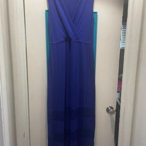 Maxi dress, Blue, By Spense, Size Medium, V neck, Sleeveless, Summer wear